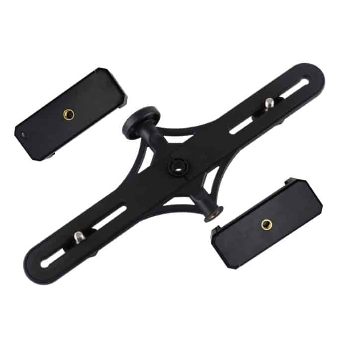 PULUZ Live Broadcast Dual Phone Brackets Horizontaler Halter für iPhone, Galaxy, Huawei, Xiaomi, Sony und andere Smartphones, Dual Phone Bracket – Bild 5