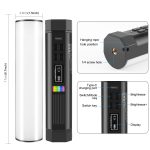 PULUZ 17 cm Foto-Handheld-Vollfarb-RGB-Stablicht, magnetisches LED-Fülllicht – Bild 3