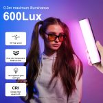 PULUZ 17 cm Foto-Handheld-Vollfarb-RGB-Stablicht, magnetisches LED-Fülllicht – Bild 8