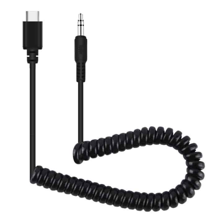 PULUZ 3,5 mm TRRS-Stecker auf Typ-C/USB-C-Stecker, Live-Mikrofon-Audio-Adapter, Federspiralkabel für Samsung, Huawei und Smartphones, Kabeldehnung bis zu 100 cm, 3.5mm Male to Type-C – Bild 1