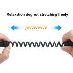 PULUZ 3,5 mm TRRS-Stecker auf 8-poliger Stecker, Live-Mikrofon-Audio-Adapter, Federspiralkabel für iPhone, Kabeldehnung bis zu 100 cm, 3.5mm Male to 8 Pin – Bild 4