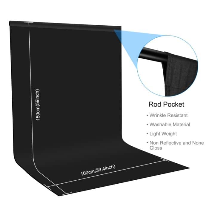 PULUZ 1 m x 1,5 m Fotografie-Hintergrund, Fotostudio-Hintergrund, Stoffhintergrund, 1m x 1.5m, 1 x 1.5m – Bild 3