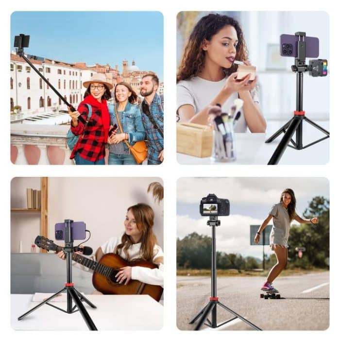 PULUZ 2m 8-section Aluminum Alloy Broadcast Fill Light Bracket Telescopic Tripod – Bild 9