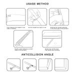 212 cm Babykantenpolsterschaum mit selbstklebendem Klebeband, 212cm Light Green, 212cm Coffee, 212cm Pink, 212cm Gray, 212cm Yellowish Brown – Bild 3