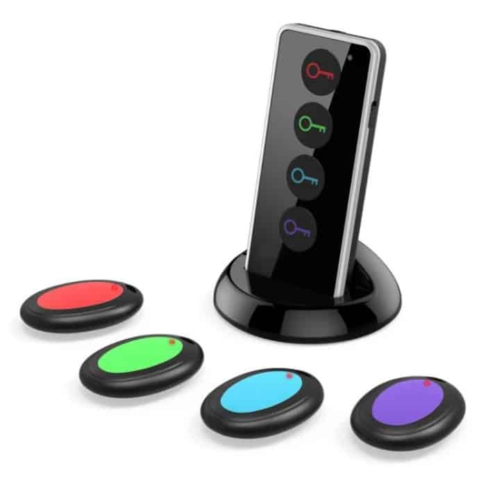 Smart Remote Wireless Key Finder mit LED-Taschenlampe, 1 HF-Sender und 4 Empfängern – Bild 1