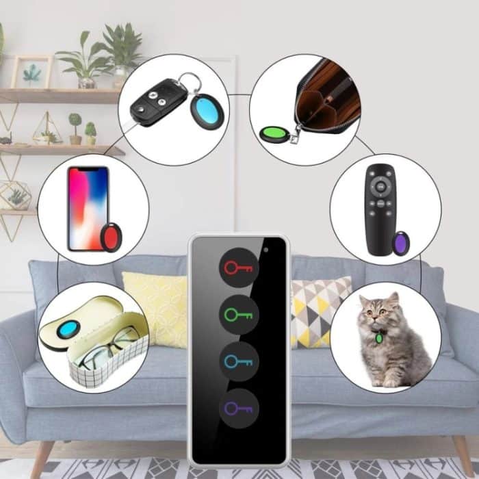 Smart Remote Wireless Key Finder mit LED-Taschenlampe, 1 HF-Sender und 4 Empfängern – Bild 7