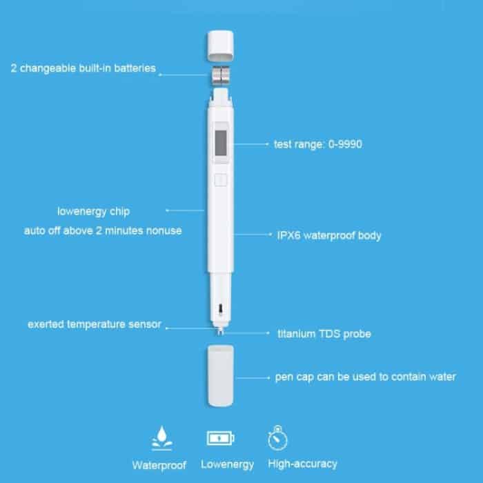 Original Xiaomi Superb Accurate Mini Exquisiter, benutzerfreundlicher Wasserreinheitstester Wasserqualitäts-TDS-Tester, Original Xiaomi Water Tester – Bild 6