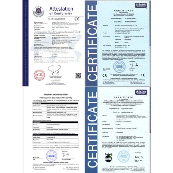 DT8018 Berührungsloses Stirnkörper-Infrarot-Thermometer, Temperaturbereich: 32,0 Grad C - 42,5 Grad C. – Bild 15