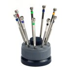 9 PCS 0,5 mm-2,5 mm Uhrenreparatur-Schraubendreher-Werkzeugsatz-Set (Silber)