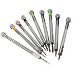 9 PCS 0,5 mm-2,5 mm Uhrenreparatur-Schraubendreher-Werkzeugsatz-Set (Silber) – Bild 3