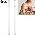 5 Stück unsichtbarer BH-Schultergurt für Damen, Ersatz (transparent)
