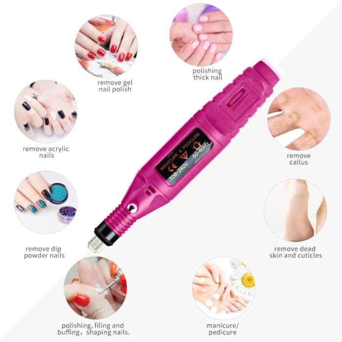 Mini-Nagelmaschine, Rotationsdetailschnitzer mit variabler Geschwindigkeit (rot) – Bild 6