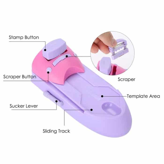 DIY Nail Art Druckstempel Maschinenset – Bild 3