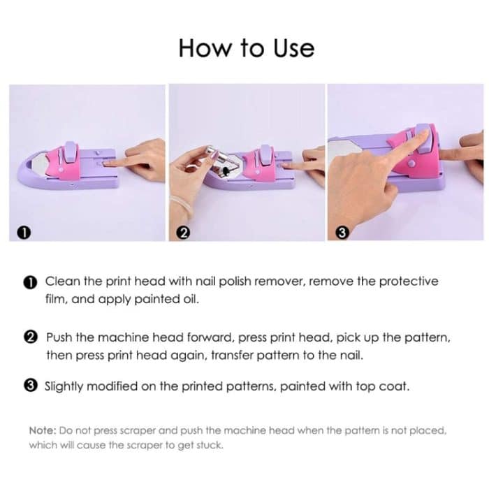 DIY Nail Art Druckstempel Maschinenset – Bild 5