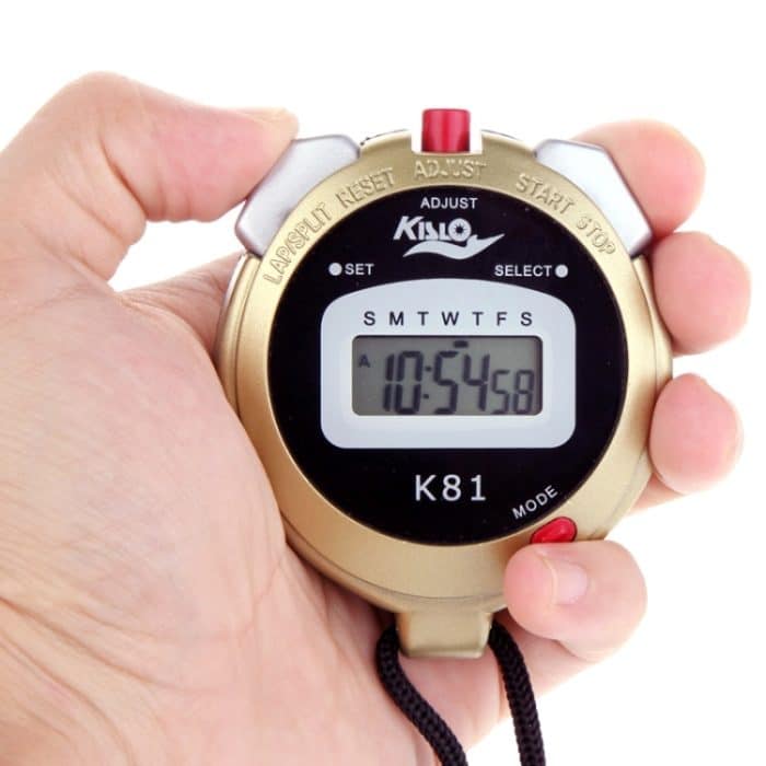 S-CA-2216.jpg KISLO K81 Stoppuhr Professional Chronograph Handheld Digital LCD Sportzähler Timer mit Armband – Bild 1