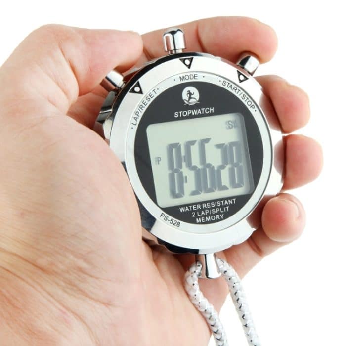 PS528 Metall Stoppuhr Professional Chronograph Handheld Digital LCD Sportzähler Timer mit Armband – Bild 2