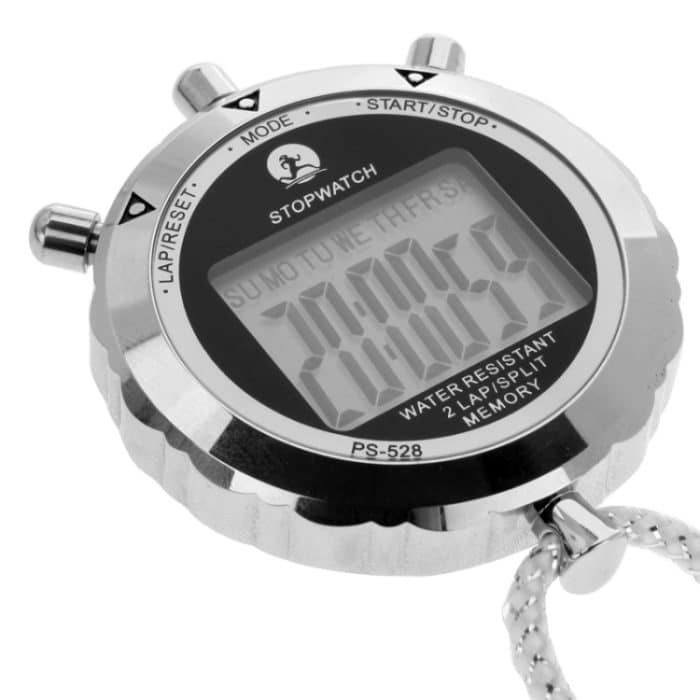PS528 Metall Stoppuhr Professional Chronograph Handheld Digital LCD Sportzähler Timer mit Armband – Bild 4