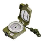 GoldGood DC60-2A Outdoor Multifunktions-Militärreisegeologie Tasche Prismatischer amerikanischer Kompass mit leuchtendem Display (Armeegrün)