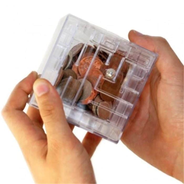 3D-Puzzle, transparentes Geldlabyrinth, Sparmünzen-Geschenkbox, 3D Puzzle Saving Coin – Bild 3