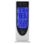 HTC-8 Luminous LCD Digital LED Nachtlichtthermometer Hintergrundbeleuchtung Hygrometer Feuchtigkeitsmesser, mit Alarm / Datum / Uhr / Kalender – Bild 2