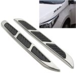 2 PCS Bonnet Air Flow Vent Fender Aufkleber für Autodekoration, Größe: 36,5 cm x 3,5 cm x 1 cm