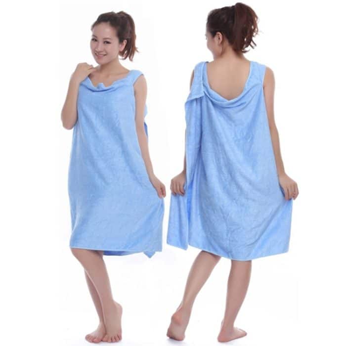 Magic Towel Badetuch Kleidung Strandtuch Kleid für Erwachsene, Größe: 150 x 80 cm (Blau) – Bild 3