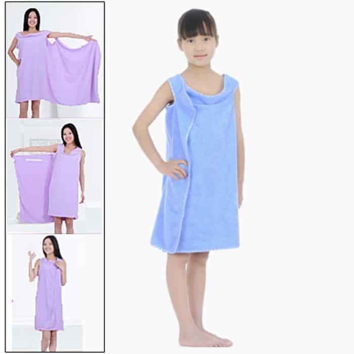 S-CA-4243.jpg Magic Towel Badetuch Kleidung Strandtuch Kleid für Kinder, Größe: 130 x 60 cm (Blau) – Bild 1