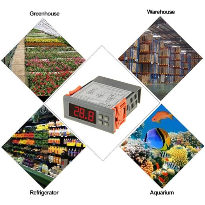 RC-110M Digitaler LCD-Temperaturregler Thermoelement-Thermostatregler mit Sensortermometer, Temperaturbereich: -40 bis 110 Grad Celsius – Bild 7