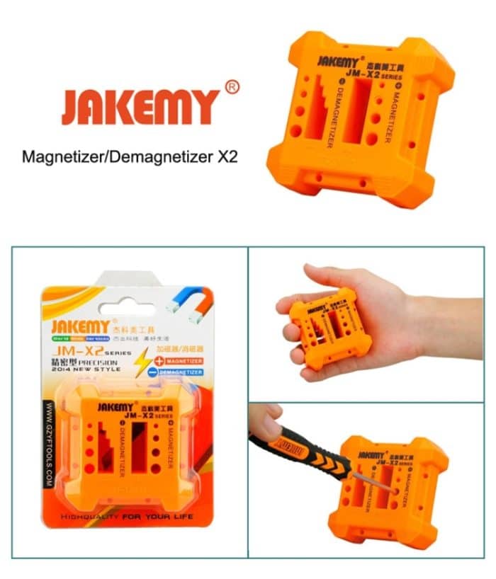 JAKEMY JM-X2 Magnetisierer / Entmagnetisierer mit Schraubendreherlöchern, Größe: Mittel – Bild 5