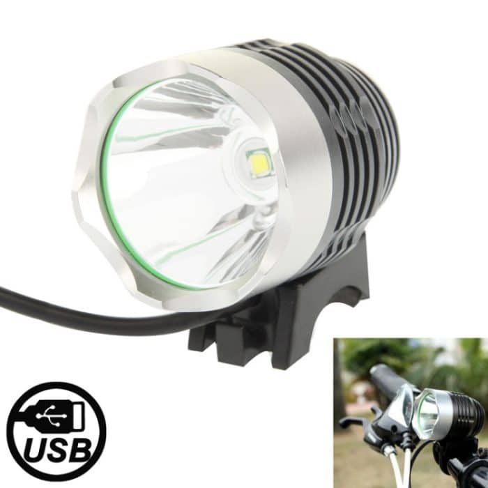S-CA-8102.jpg 3 Modi USB CREE XML T6 LED-Scheinwerfer / Fahrradlicht, Lichtstrom: 900 lm, Kabellänge: 1,5 m – Bild 1