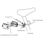 5 LED wasserdichtes Fahrrad Fahrradscheinwerfer + hintere Sicherheitstaschenlampe – Bild 11