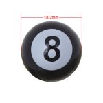 Universal 8 mm American Billiards No.8 Ball Style Kunststoff-Ventilkappen für Autoreifen, 4 Stück, No.8 Ball – Bild 3
