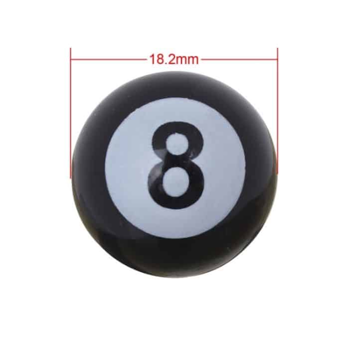 Universal 8 mm American Billiards No.8 Ball Style Kunststoff-Ventilkappen für Autoreifen, 4 Stück, No.8 Ball – Bild 3
