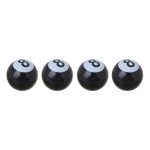 Universal 8 mm American Billiards No.8 Ball Style Kunststoff-Ventilkappen für Autoreifen, 4 Stück, No.8 Ball – Bild 4