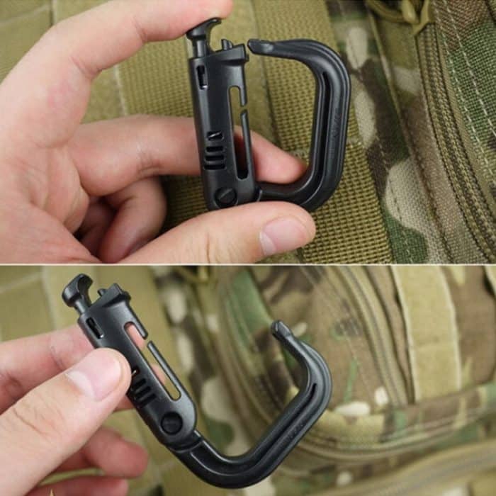 Tragbarer Karabiner aus Kunststoff, 4 Stück in einer Verpackung, der Preis gilt für 4 Stück (Hellgrau), 4PCS Plastic Carabiner – Bild 5
