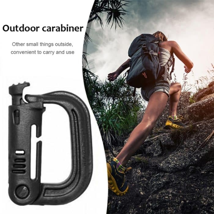 Tragbarer Karabiner aus Kunststoff, 4 Stück in einer Verpackung, der Preis gilt für 4 Stück (Hellgrau), 4PCS Plastic Carabiner – Bild 6