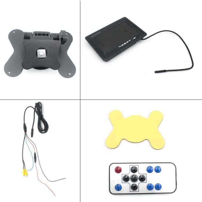 7,0-Zoll-Automonitor / Überwachungskameras Monitor mit einstellbarem Winkelhalter und Fernbedienung, zwei Videoeingängen – Bild 6