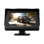4,3-Zoll-Autofarbmonitor mit einstellbarem Winkelhalter und universellem Sonnenschutz, doppeltem Videoeingang