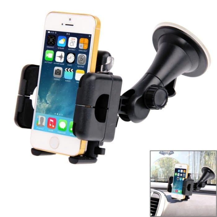 Universal 360 Grad Rotation Saugnapf Autohalter / Desktop Stand, Für iPhone, Galaxy, Sony, Lenovo, HTC, Huawei und andere Smartphones mit einer Breite von 5,1 cm bis 10,5 cm (schwarz) – Bild 1