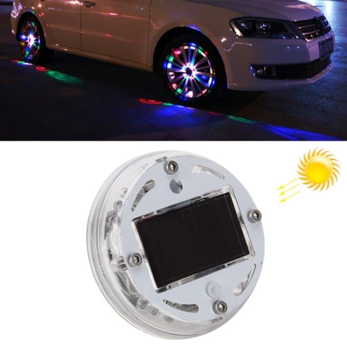 Solar Car LED Buntes Blitzrad Wasserdichte Leuchten – Bild 1