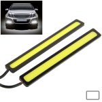 2 x 6 W DIY weißes LED-Tagfahrlicht/Tagfahrlicht, Länge: 17 cm, Length: 17cm(Silver), Length: 17cm(Black)