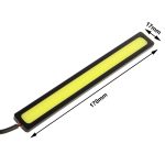 2 x 6 W DIY weißes LED-Tagfahrlicht/Tagfahrlicht, Länge: 17 cm, Length: 17cm(Silver), Length: 17cm(Black) – Bild 3