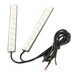 2 x 6 W DIY weißes LED-Tagfahrlicht/Tagfahrlicht, Länge: 17 cm, Length: 17cm(Silver), Length: 17cm(Black) – Bild 4