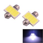 2 Stück 31 mm 1,5 W 80 lm weißes Licht 1 COB LED-Kennzeichen-Leselampen Auto-Glühbirne, 31mm