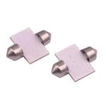 2 Stück 31 mm 1,5 W 80 lm weißes Licht 1 COB LED-Kennzeichen-Leselampen Auto-Glühbirne, 31mm – Bild 3