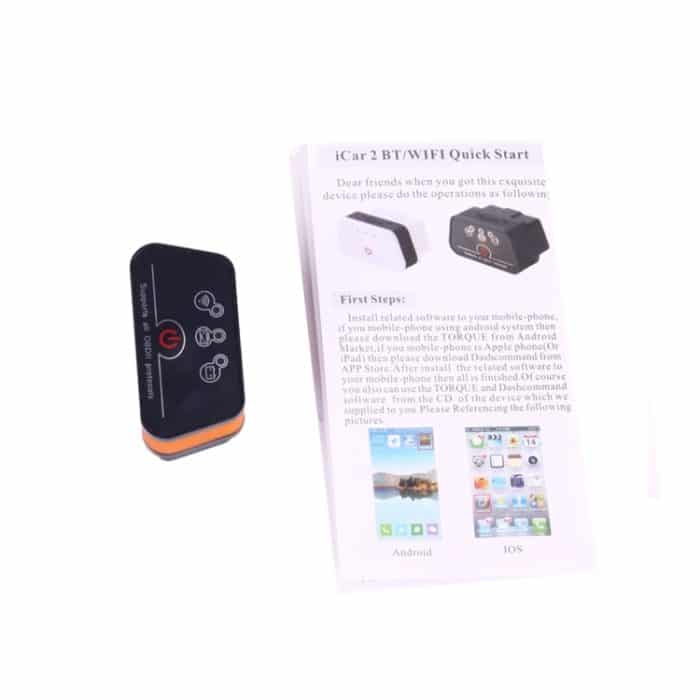 Hochwertiges Super-Mini-Vgate-iCar2-ELM327-OBDII-WiFi-Autoscanner-Tool, unterstützt Android und iOS, WiFi Oragne, WiFi  Black, WiFi  White – Bild 4