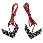 14 LED 3528 SMD Pfeillicht für Auto-Seitenspiegel-Blinker (Paare), Universal Blue, Universal Yellow, Universal Red, 2 PCS, Universal Pink Light – Bild 4