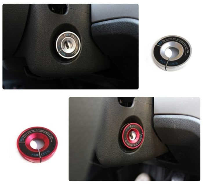 Zündschlüsselring aus Aluminiumlegierung für AUDI A1 & A3 & A4L & TT, VW, POLO, Innendurchmesser: ca. 14 cm, zufällige Farblieferung – Bild 6