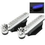 2 Stück 8 LED-Lampen, windbetrieben, dekorative Autolichter, Blue LED, White LED