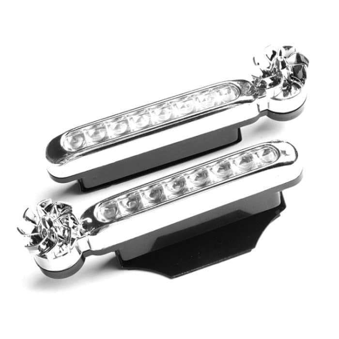 2 Stück 8 LED-Lampen, windbetrieben, dekorative Autolichter, Blue LED, White LED – Bild 3